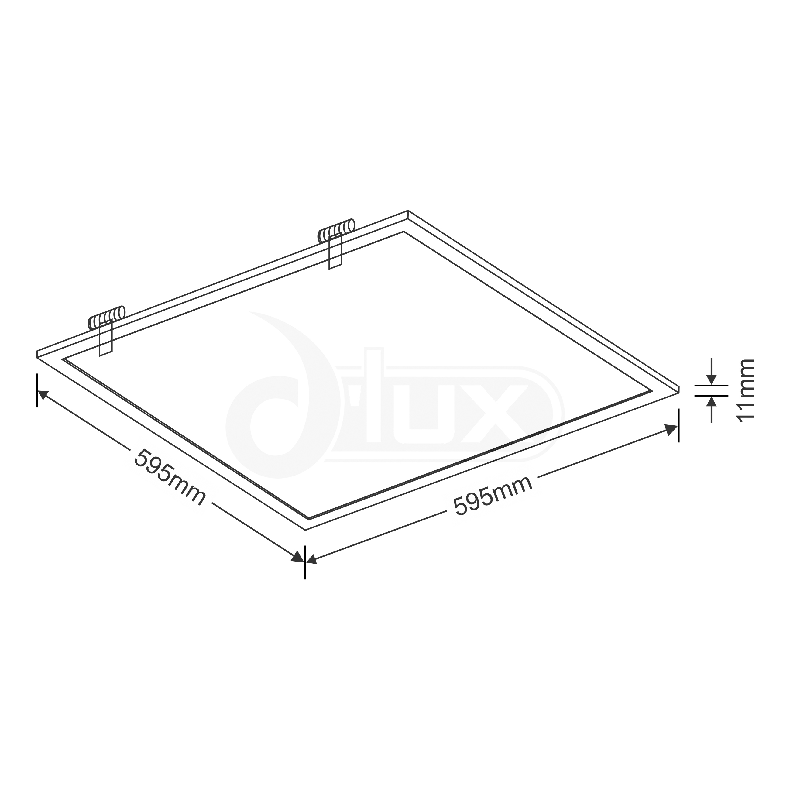 Piano R 66 OP Recessed Ceiling Luminaires Dlux Square/Rectangular Recess Ceiling